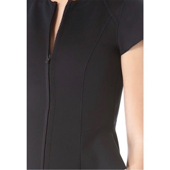 THEORY Tenna Black Neoprene zip Front Dress Size 4 - Picture 4 of 14